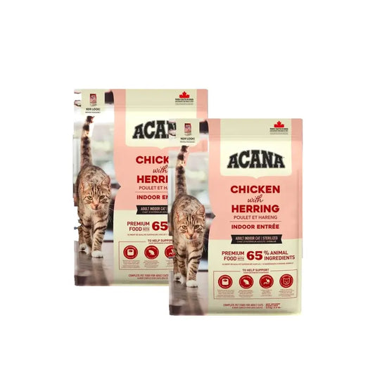 Acana Feline Adult Indoor 4,5kg Cat Food , pack 2