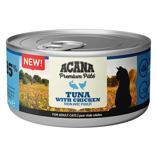 Acana Feline Premium Pate Tuna & Chicken 24X85Grs wet cat food