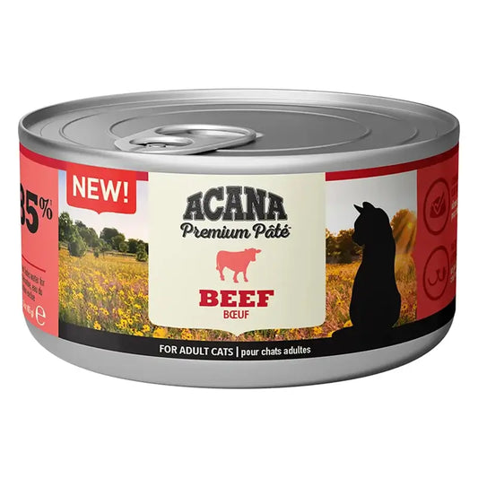 Acana Feline Premium Beef Pate 24X85Grs wet cat food