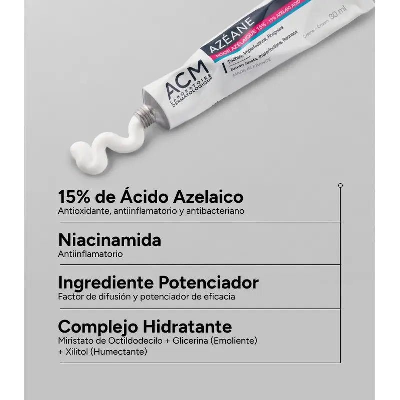 Acm Laboratoires Azeane Azelaic Acid 15% Cream 30Ml.
