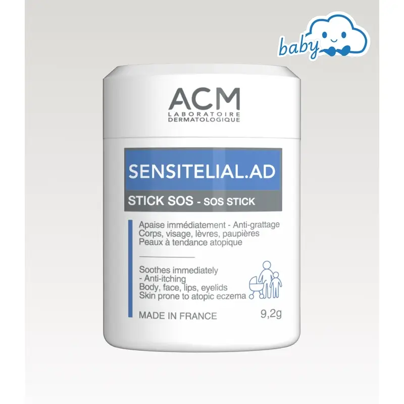 Acm Laboratoires Sensitelial.Ad Sos Soothing Stick, 9,2 grams