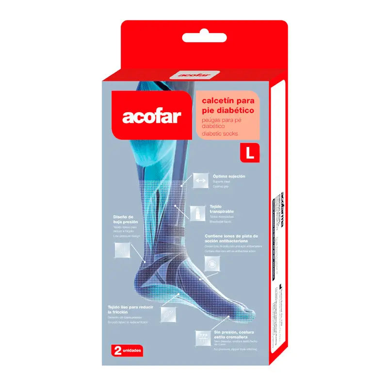Acofar Diabetic Foot Sock Size L