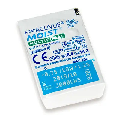 Acuvue 1 Day Moist Daily Multifocal Lenses , 30 units - +2.00, 8.4, Low, 14.30