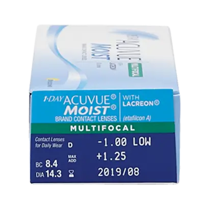 Acuvue 1 Day Moist Daily Multifocal Lenses , 30 units - +3.50, 8.4, High, 14.30