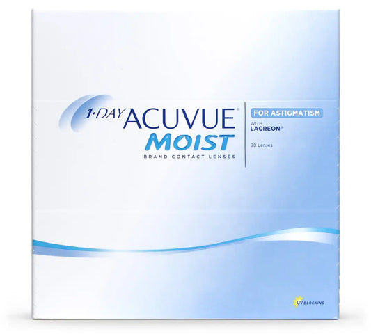 Acuvue 1 Day Moist Daily Toric Lenses , 90 units