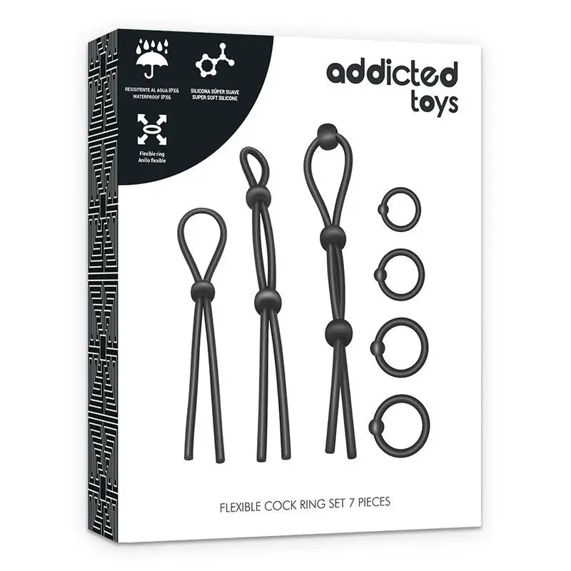 Addicted Toys 7 Ring Silicone Flex Ring Kit