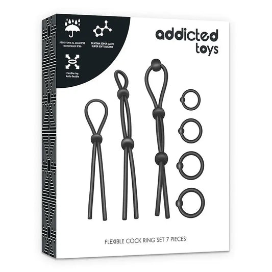 Addicted Toys 7 Ring Silicone Flex Ring Kit