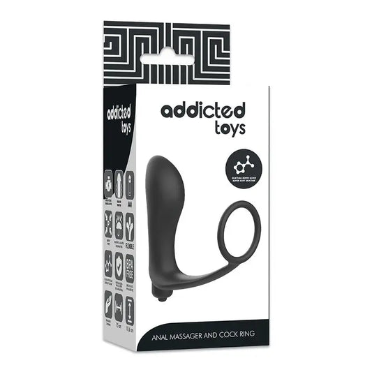 Addicted Toys Vibrating Anal Plug With Penis Ring