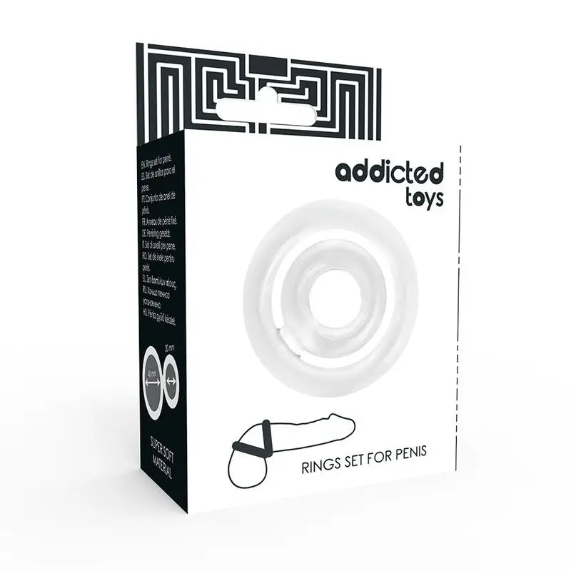 Addicted Toys Potenz Set Penis Rings Clear