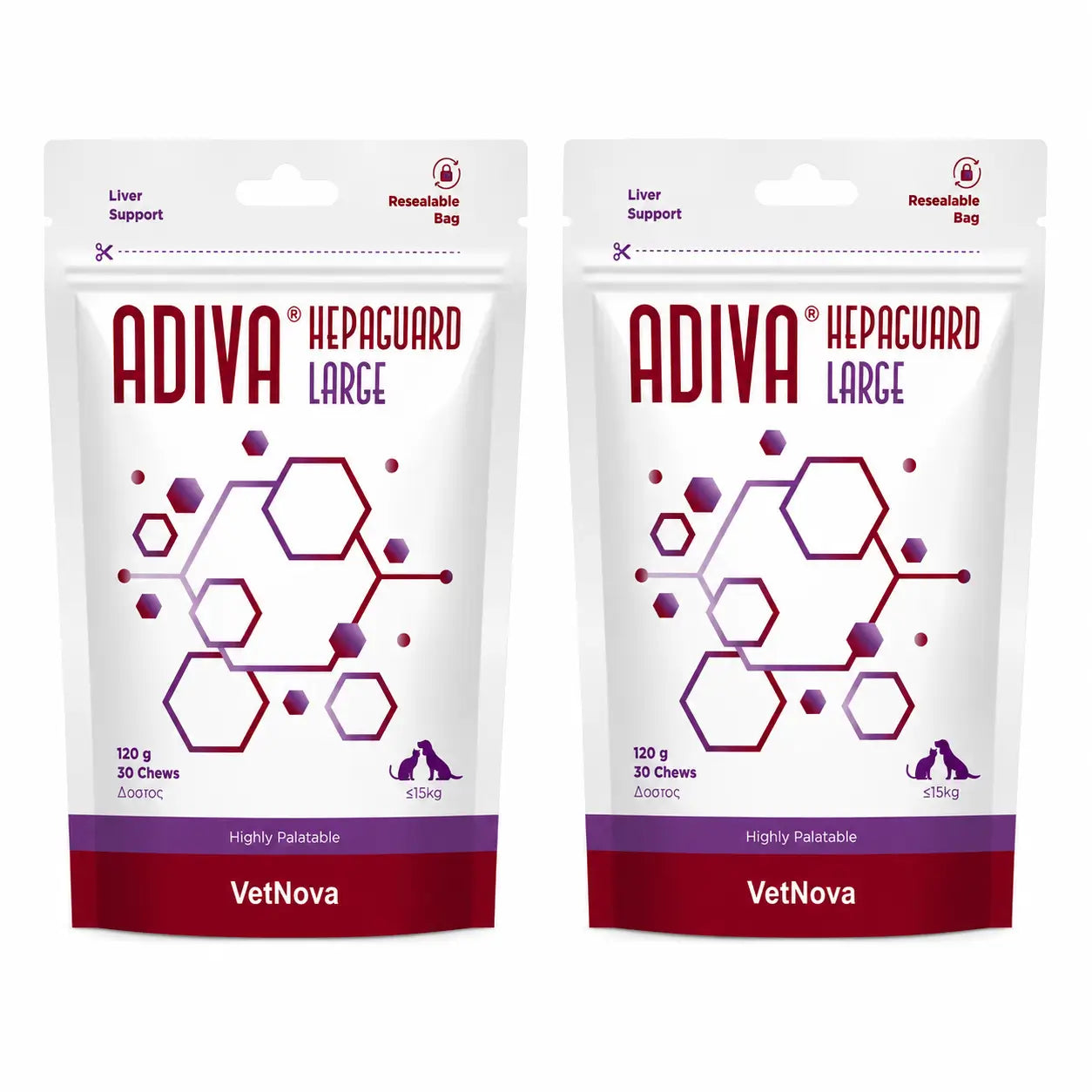 Adiva Adiva Hepaguard Large, 30 Chews , pack 2