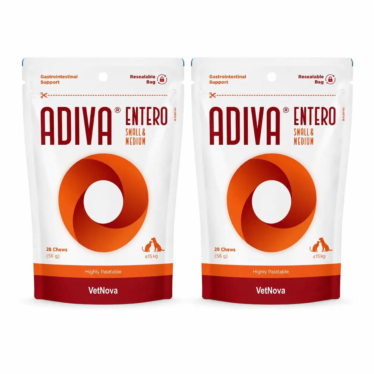 Adiva Vetnova Adiva Whole Adiva Small&Medium, 28 Chews , pack 2