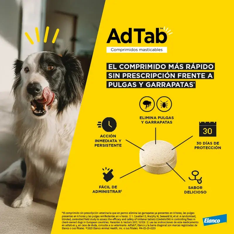 Adtab 112Mg Chewable Tablets Dogs 2,5-5,5Kg, 6 Tablets