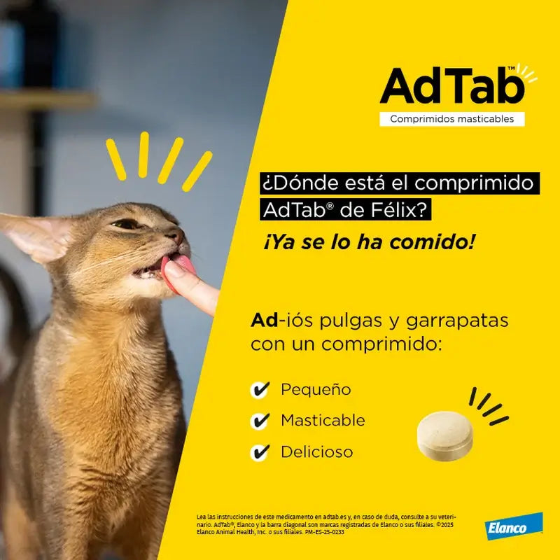 AdTab 12Mg Chewable Tablets Cats 0,5-2Kg, 1Cpd