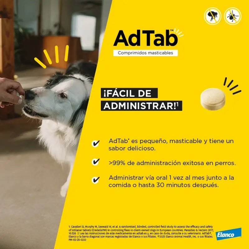 AdTab 225Mg Chewable Tablets Dogs 5,5-11Kg, 3Cpd