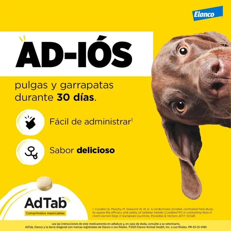 AdTab 225Mg Chewable Tablets Dogs 5,5-11Kg, 3Cpd