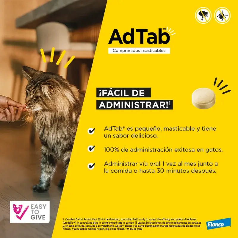 Adtab 48Mg Chewable Tablets Cats 2-8Kg, 6 Tablets