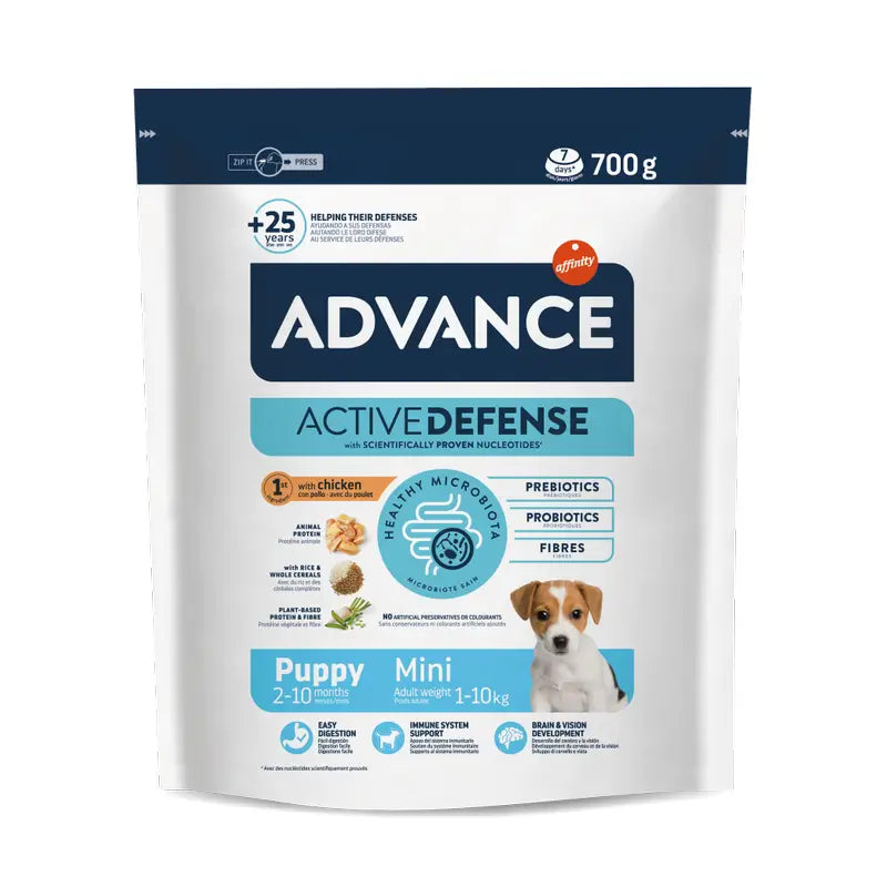 Advance Active Defense Mini Puppy Dog Food, 700 g