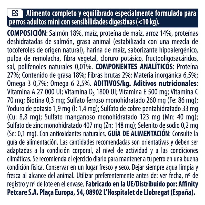 Advance Canine Adul Mini Sensitive Salmon 7,5 Kg, dog food