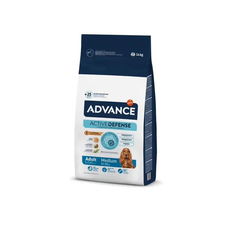 Advance Canine Adult Medium Chicken Rice 14kg, dog food for dogs
