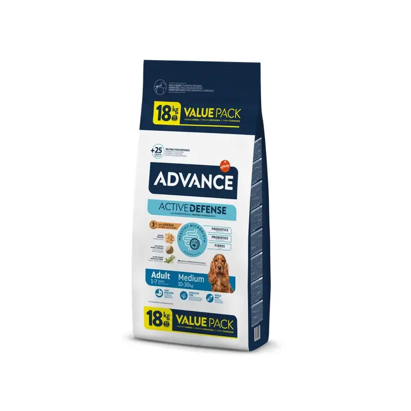Advance Canine Adult Medium Chicken Rice 18Kg, dog food for dogs