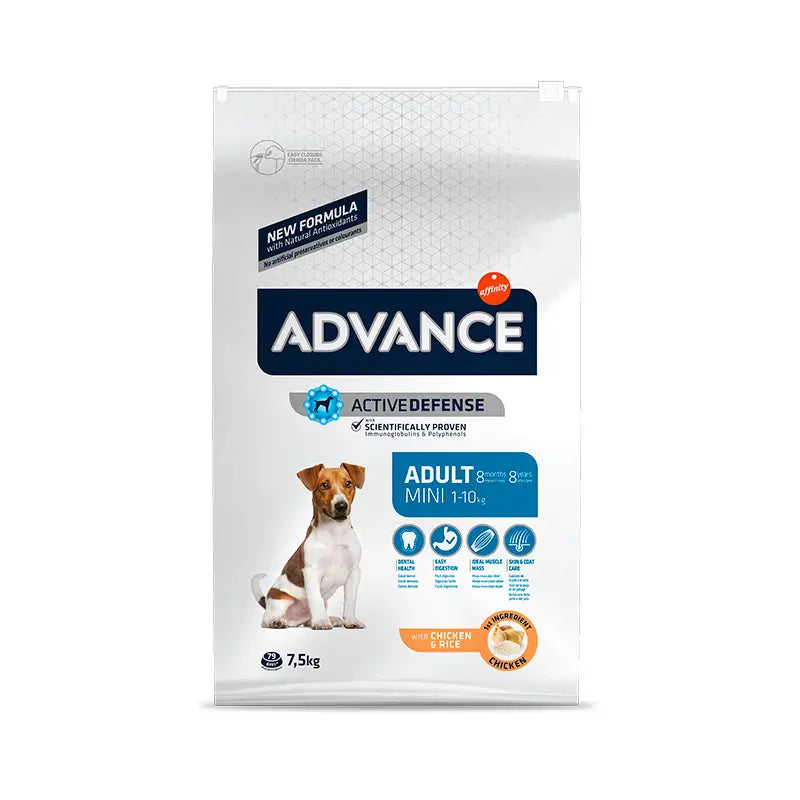Advance Canine Adult Mini Chicken Rice 7,5kg, dog food for dogs
