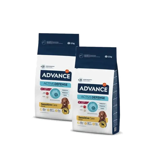 Advance Canine Adult Sensitive Lamb & Rice, Pack of 2 x 12 kg, dog food