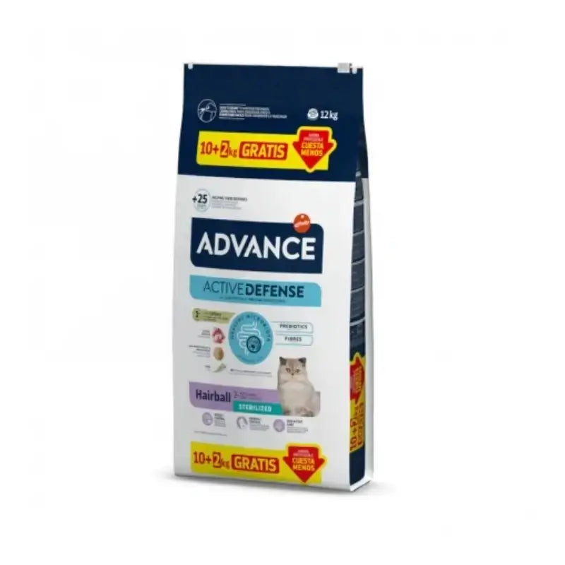 Advance Adult non-sterilised cat food with chicken, 10+2 kg