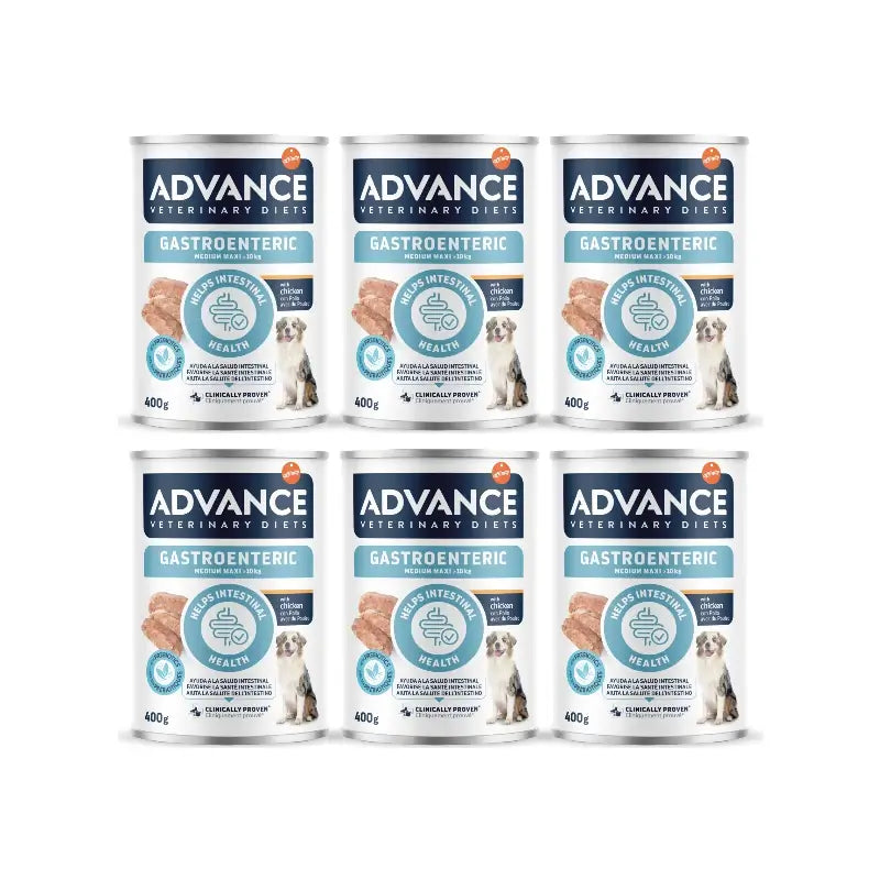 Advance Wet Food Supports Intestinal Health for Medium-Sized Dogs, Single Serve, 6 x 400 g
