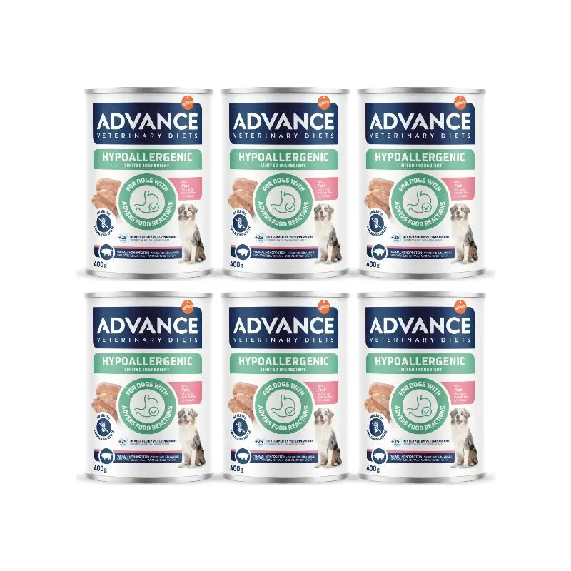 Advance Wet Dog Food, With Pork, Single Serve, 6 x 400 g