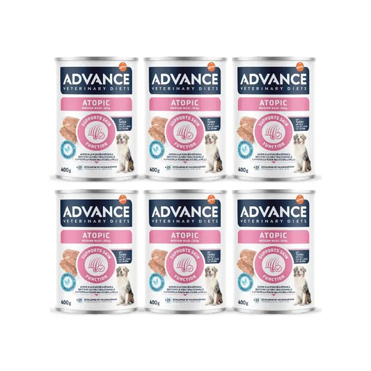 Advance Support Skin Wet Food for Medium and Maxi Dogs, Single Serve, 6 x 400 g