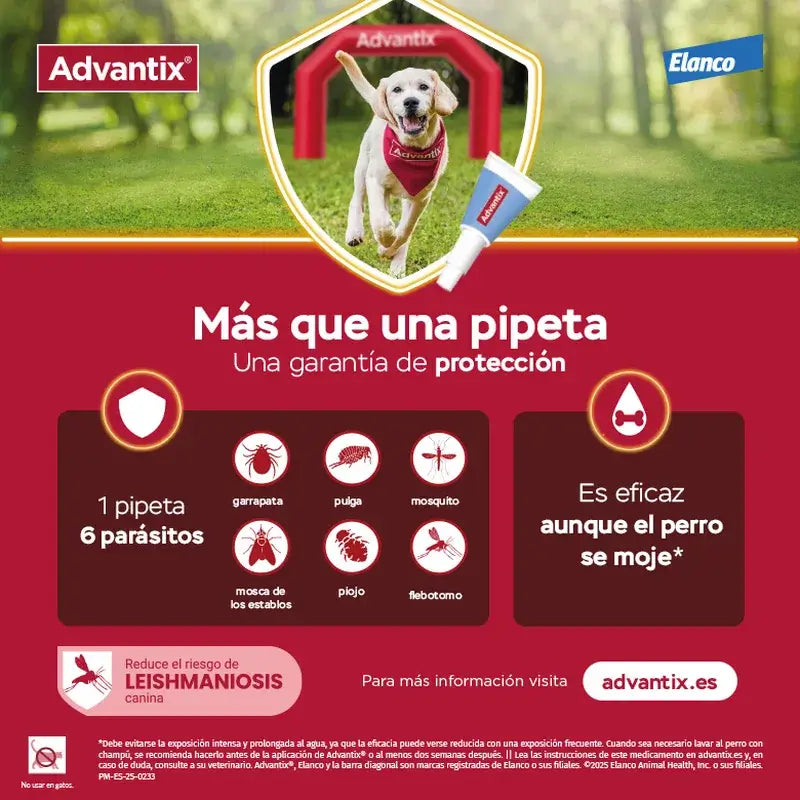 Advantix Antiparasitic Pipettes For Dogs +25 Kg 4pcs x 4 ml