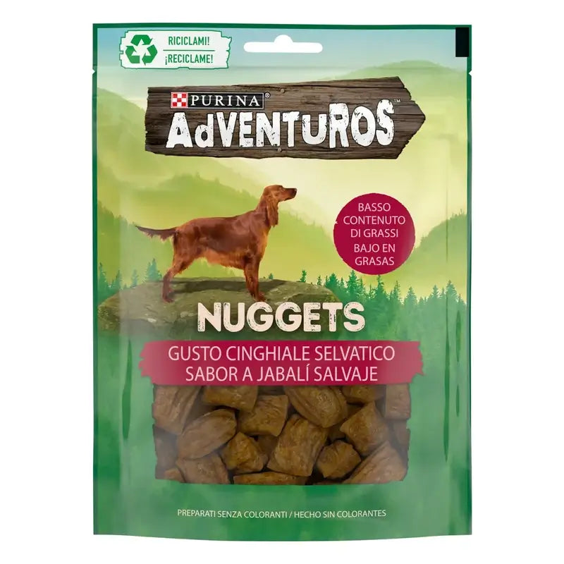 Adventuros Nuggets Wild Boar Dog Snacks, 6 x 90 g