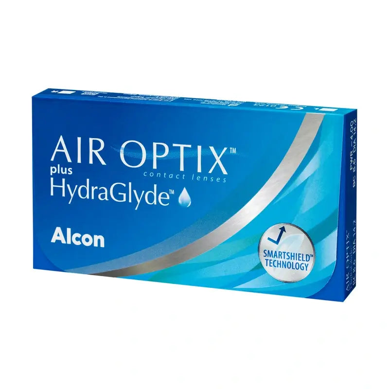 Air Optix Plus Hydraglade Monthly Spherical Contact Lenses, 3 units