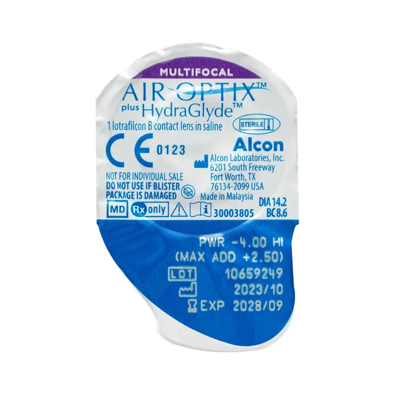 Air Optix Plus HydraGlyde Multifocal Monthly Lenses, 6 units