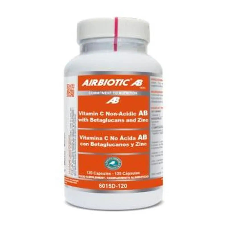 Airbiotic Vitamin C Non Acid With Beta Glucans And Zinc 120Caps
