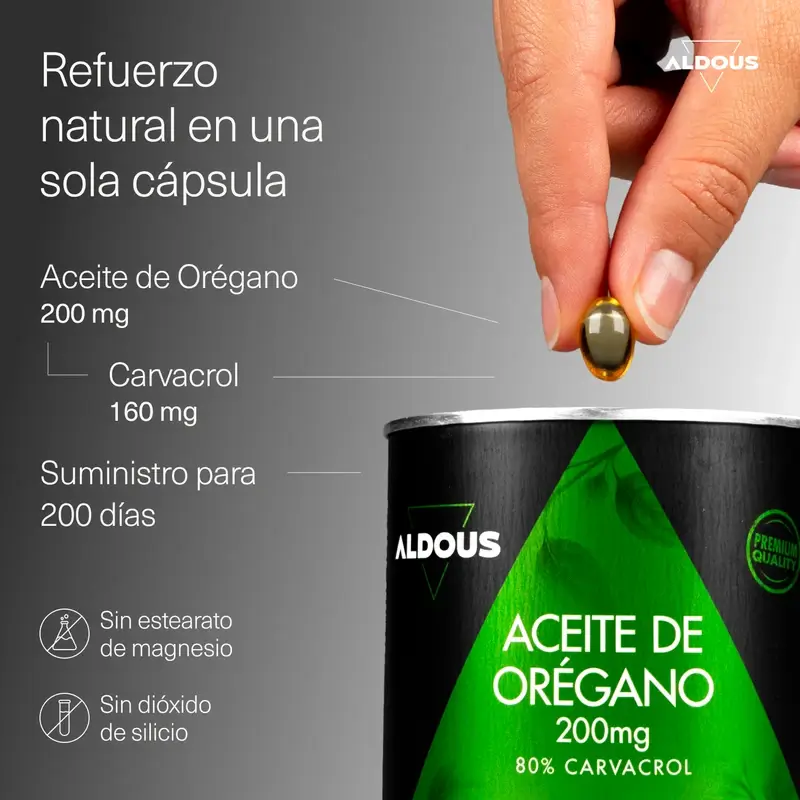 Aldous Bio Oregano Oil, 200 pearls