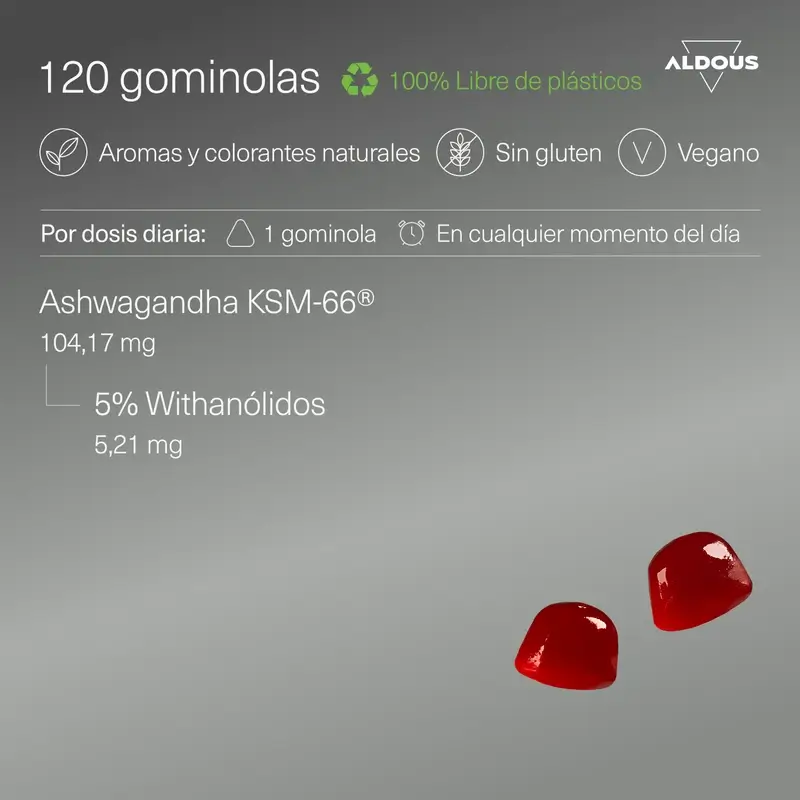 Aldous Bio Ashwagandha Ksm-66 , 120 gummies