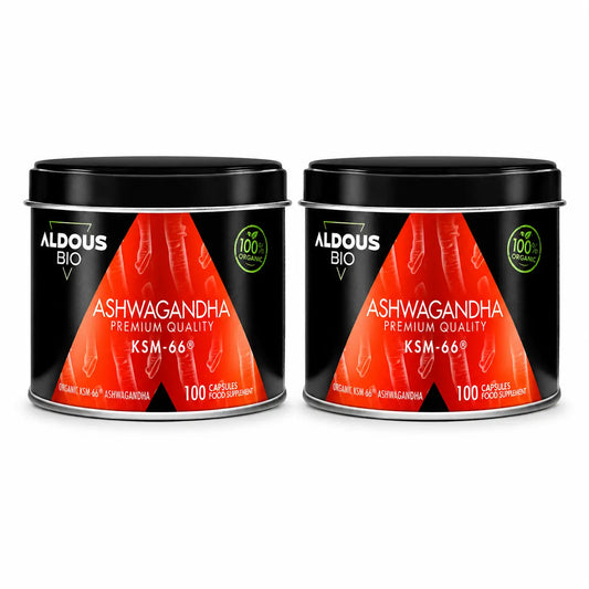 Aldous Bio Ashwagandha Ksm-66 Organic, 600 Mg , pack 2