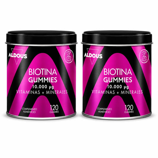 Aldous Bio Biotin , 120 Gummies , pack 2