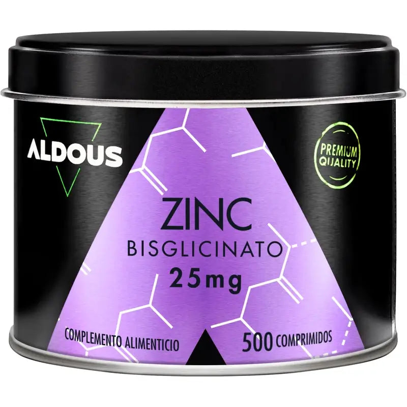Aldous Bio Zinc Bisglycinate 25 Mg, 500 tablets