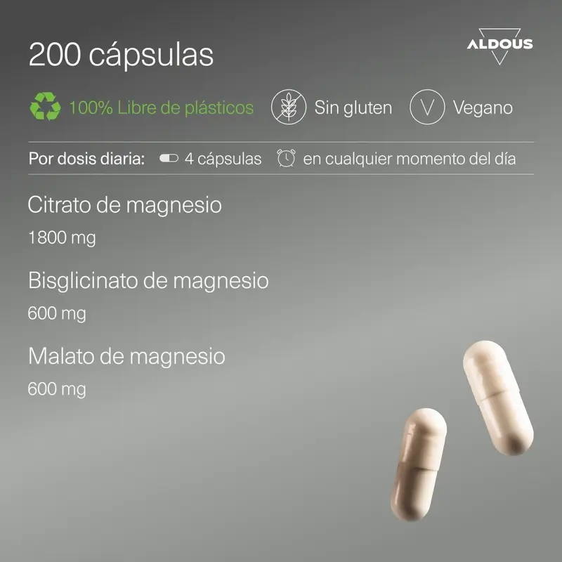 Aldous Bio Magnesium Complex Triple 3000Mg, 200 capsules