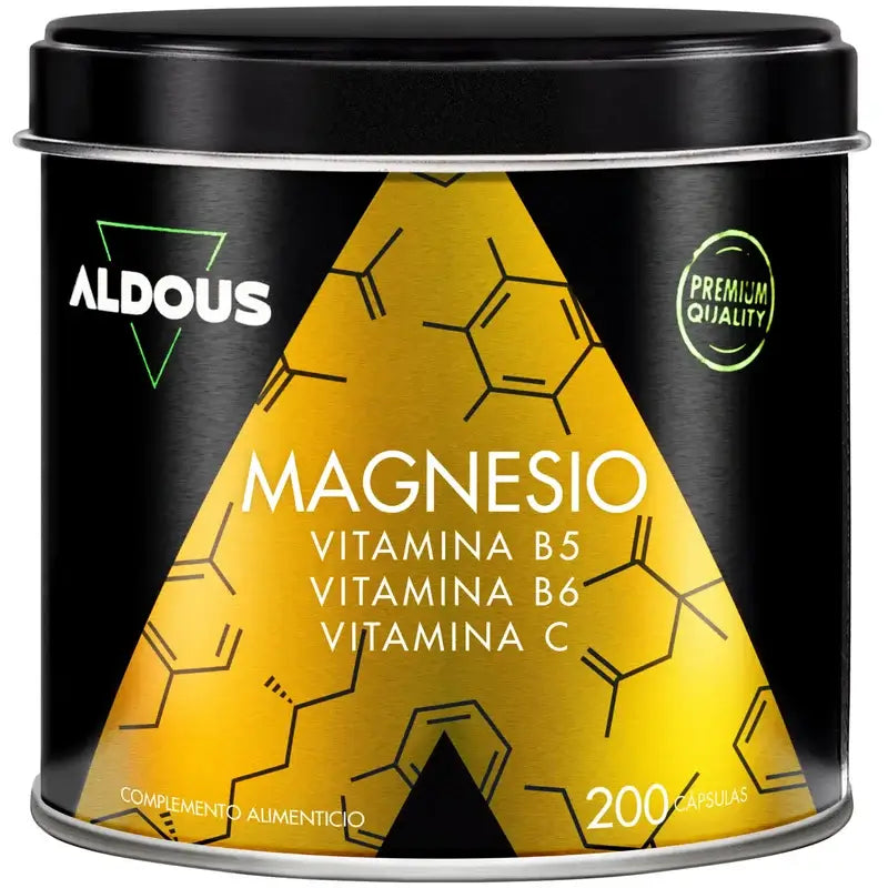 Aldous Labs Food Supplement Magnesium With Vitamin C, B5 And B6 , 200 capsules