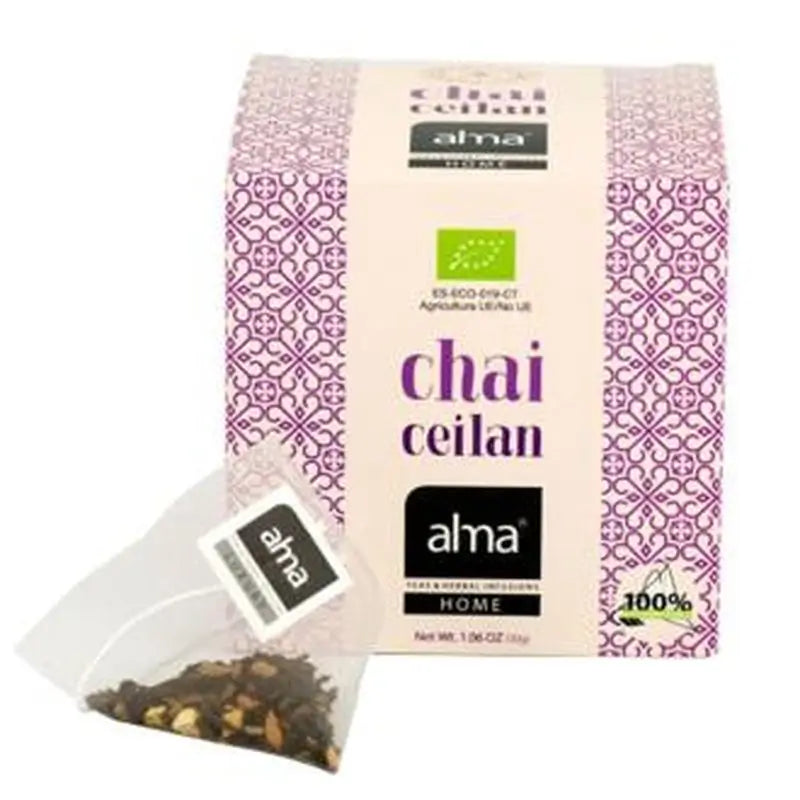 Alma Home Tea Ceylon Chai Infusion 15Piramides. Eco Vegan