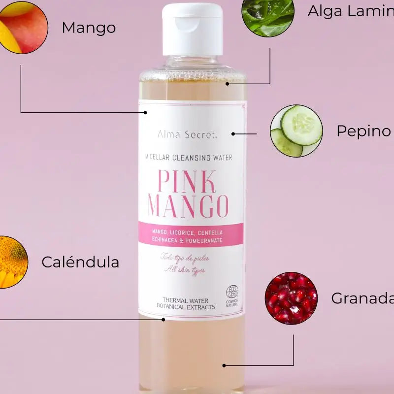 Alma Secret Micellar Water Pink Mango With Mango, Liquorice, Centella And Pomegranate, 250 ml