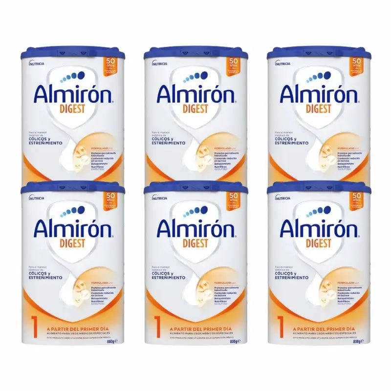 Almiron Advance Digest 1, Anti-Colic & Constipation Starter Milk for Babies, 6 x 800 grams