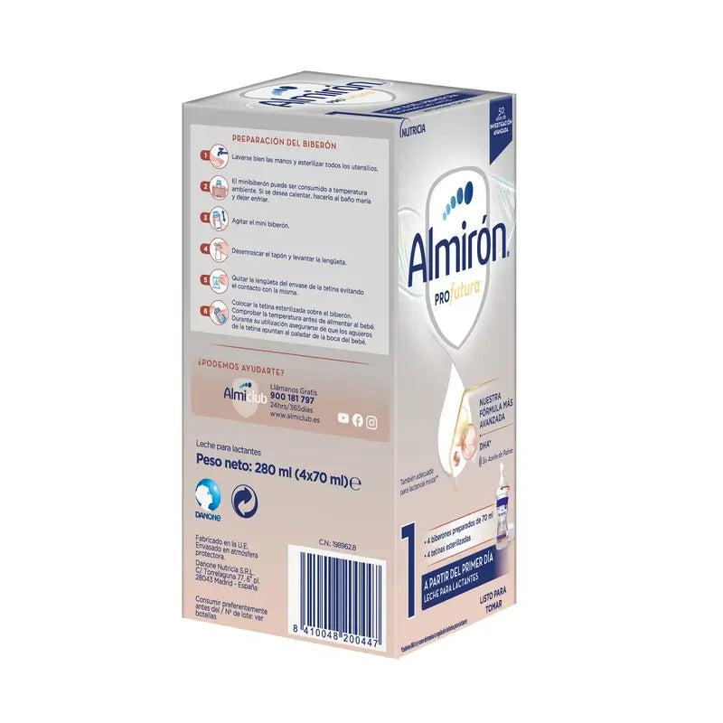 Almiron Profutura 1 Mini Bottle, 4 x 70 ml, 280 ml