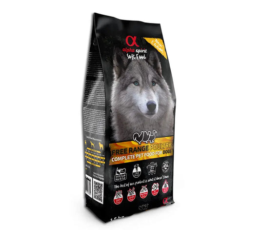 Alpha Spirit Canine Adult Poultry Semi-Humid 1.5kg, dog food for dogs