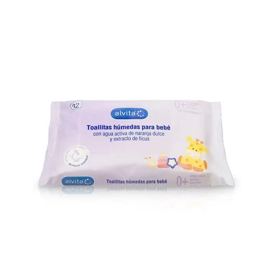 Alvita Baby Wet Wipes, 32 units