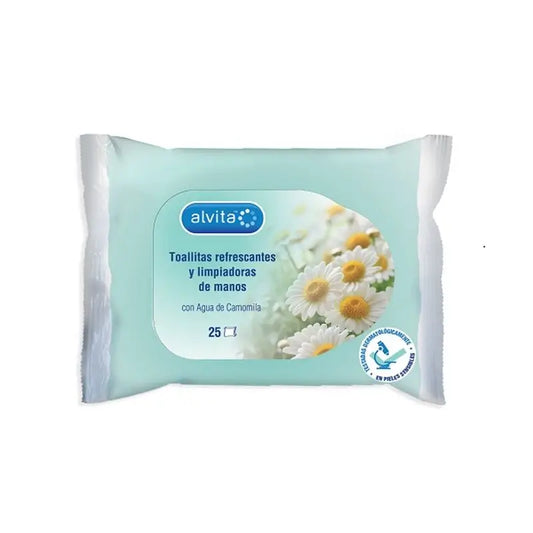 Alvita Hand Wipes, 25 Units