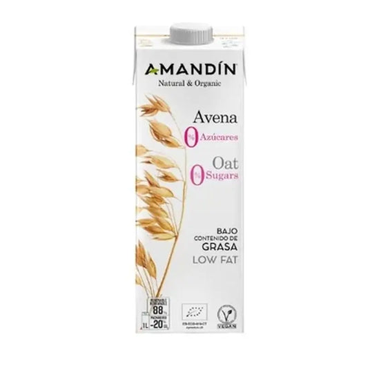 Amandin Barista Oatmeal Vegetable Drink 0% Sugar 1Lt 6Uds